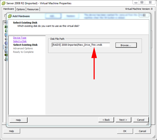 Add Thin Provisioned Drive